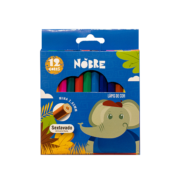 Lapis de Cor Nobre 12 Cores Pequeno