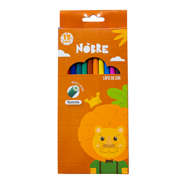 Lapis de Cor 12 Cores Nobre Grande Redondo