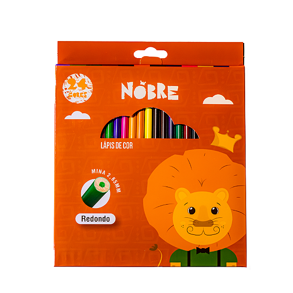 Lapis de Cor 24 cores Nobre Grande Redondo