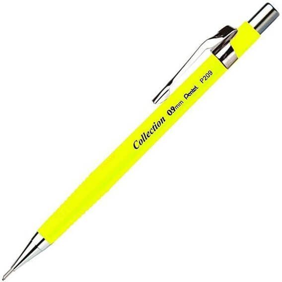 Lapiseira Pentel Collection Legítima 0.9mm P209 Amarelo Limão