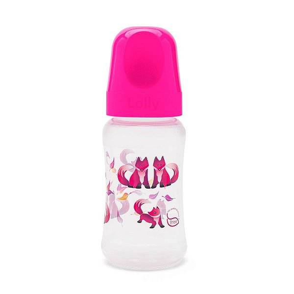 Mamadeira Lolly Big Zoo 330ml Rosa