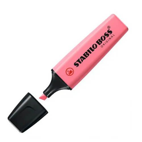 Marca Texto Stabilo Boss Pastel Rosa Cereja