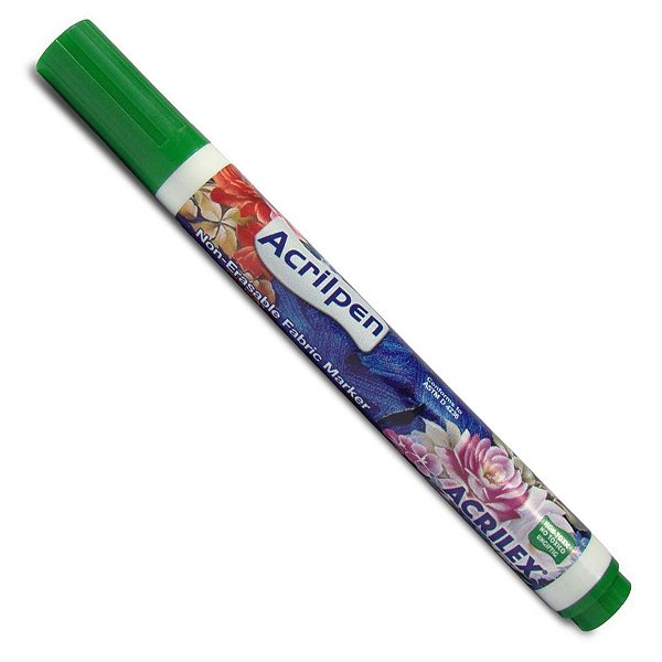 Marcador para Tecido Acrilex Acrilpen Verde Musgo