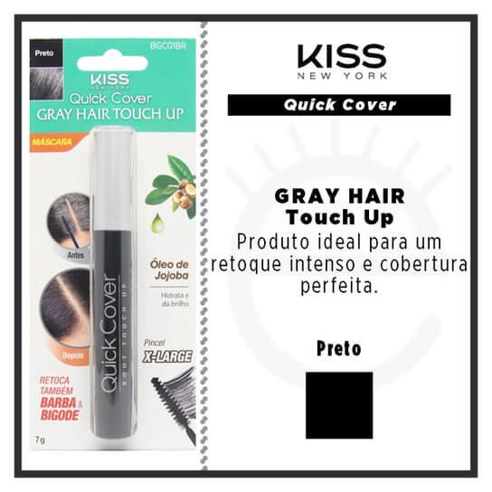 Mascara para Retoque Capilar Kiss New York - Preto