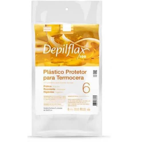 Plástico Protetor para Termocera Depilflax com 6 unidades 50 x 50 cm