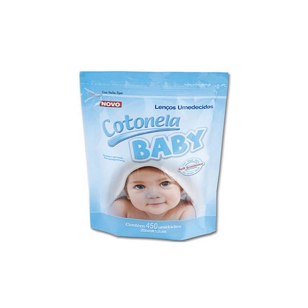 Refil Lenços Umedecidos Cotondela Baby 450 Unidades Azul