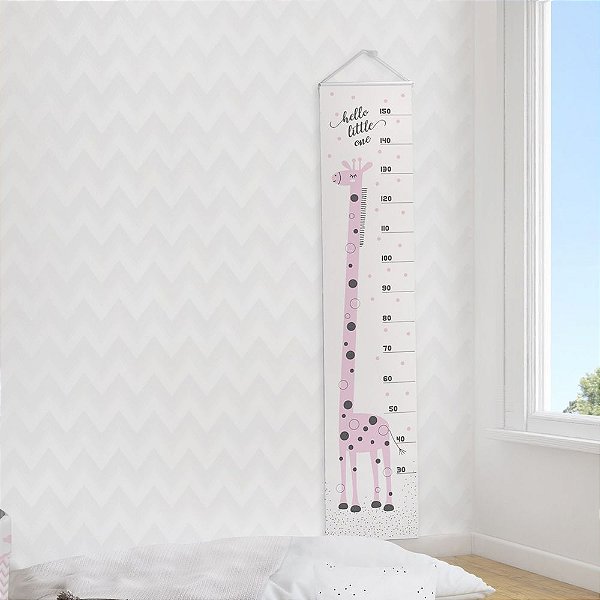 Regua de Crescimento Papi Baby 1,50m x 28cm Rosa