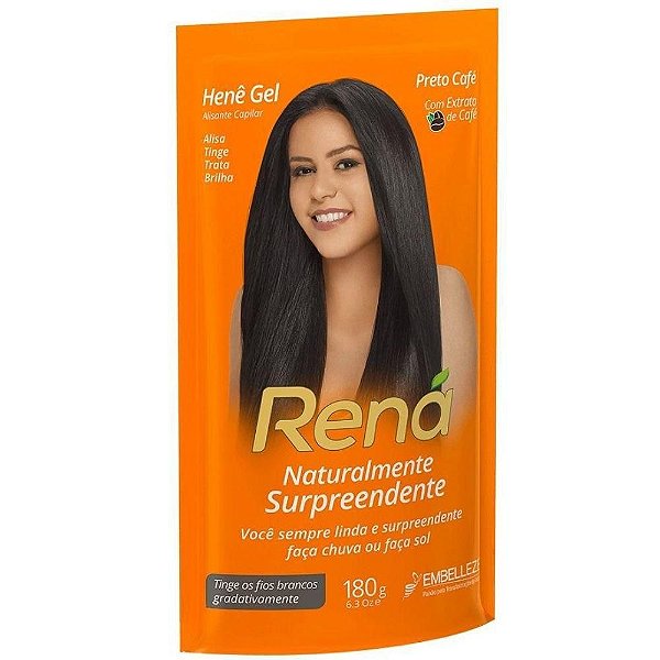 Rena Embelleze Hene Gel 180g Preto Café - Montreal Distribuidora