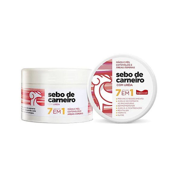 Sebo de Carneiro Corpo Dourado Com Ureia 7 em 1 Ativos 300g