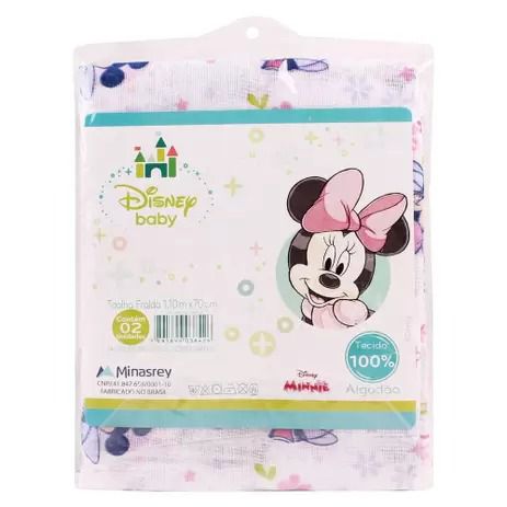 Toalha Fralda Disney Baby 70cmx1,1m 2 Unidades