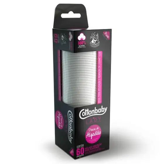 Algodão Disco Cottonbaby Lady com 60 unidades