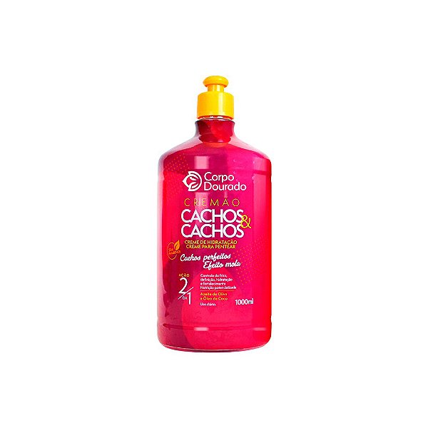 Cremão Cachos & Cachos 2 em 1 Corpo Dourado