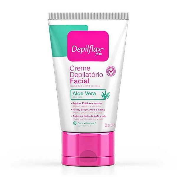 Creme Depilatório Facial Aloe Vera Depilflax 50g