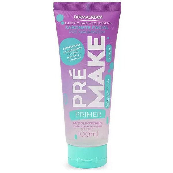 Sabonete Facial Pré Maquiagem Prime Antioleosidade Dermacream 100ml