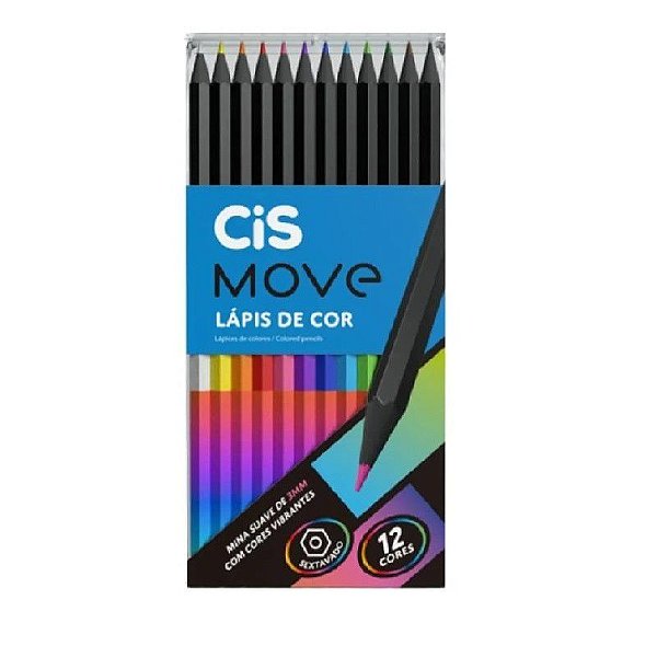 Lápis de Cor Cis Move 12 Cores