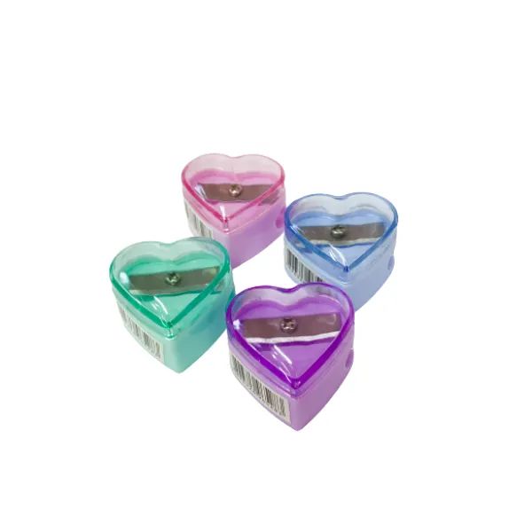 Apontador Escolar Coração Tons Pastel Cis