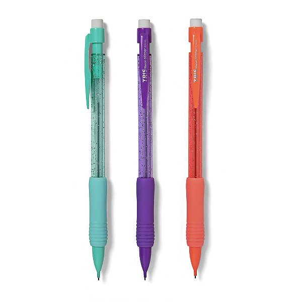 Lapiseira Recarregável Neon Glitter Tris