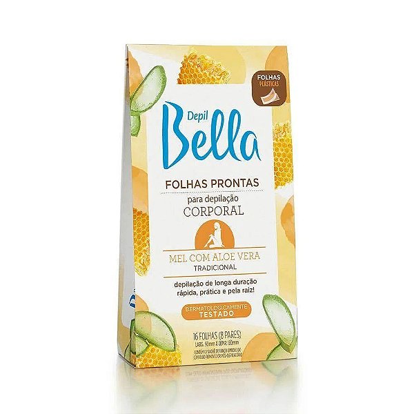 Folhas Prontas Para Depilação Facial Depil Bella - Mel Com Aloe Vera