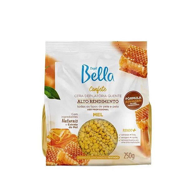 Cera Depilatória Quente Confete Depil Bella 250g - Mel