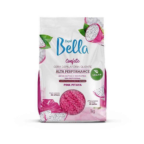Cera Depilatória Quente Confete Depil Bella 1kg - Pink Pitaya