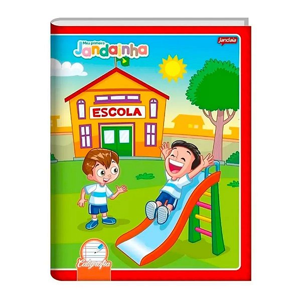 Caderno Brochura Caligrafia Capa Dura Meu Primeiro Jandainha 40 Folhas