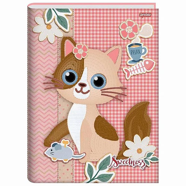 Caderno Brochura Capa Dura Sweetness Jandaia 80 Folhas - Capas Sortidas