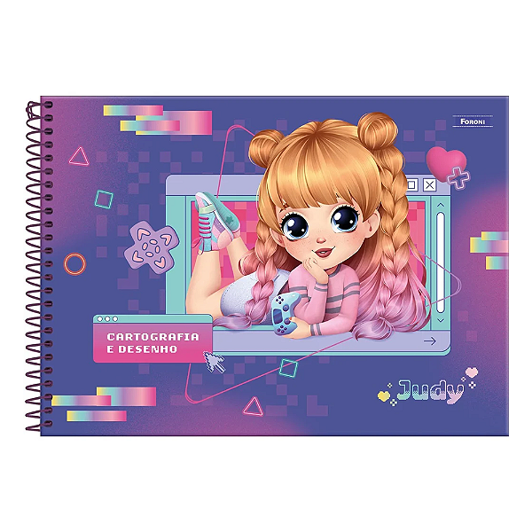 Caderno de Desenho e Cartografia Judy Foroni 80 Folhas