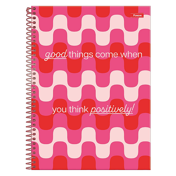 Caderno Capa Dura Universitário Pink Power Foroni 12 Materias 192 Folhas - Capas Sortidas