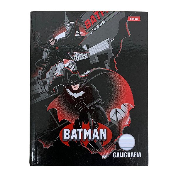 Caderno Brochura Caligrafia Capa Dura Batman Foroni 40 Folhas