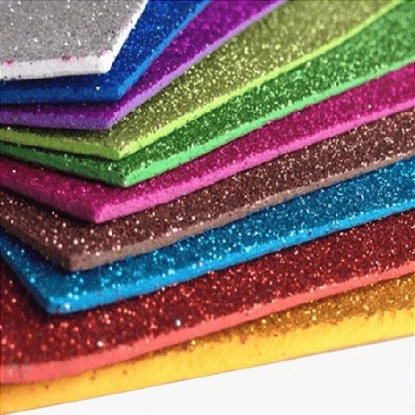 Placa de Borracha EVA Glitter