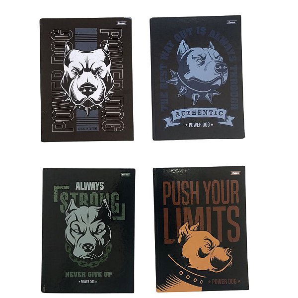 Caderno Brochura Universitário Power Dog Foroni 80 Folhas
