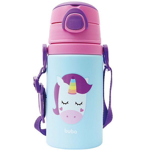 Garrafa De Alumínio Animal Fun Unicónio Buba 450ml