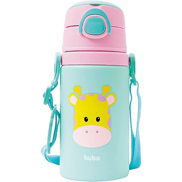 Garrafa De Alumínio Animal Fun Girafa Buba 450ml