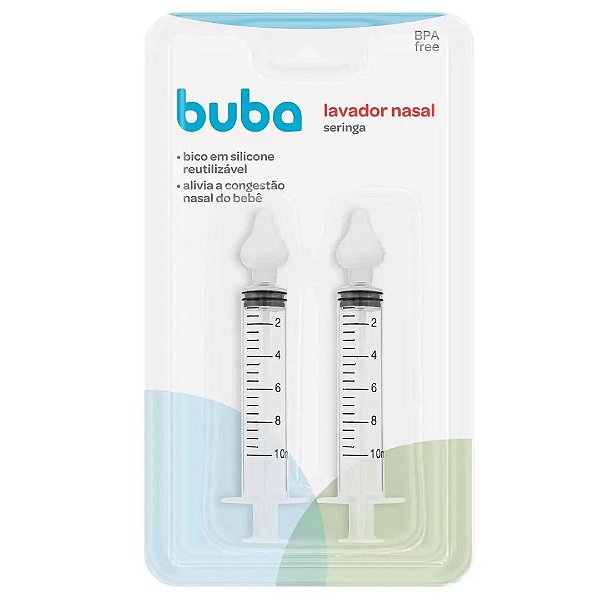 Lavador Nasal Seringa Com Ponta Em Silicone Buba