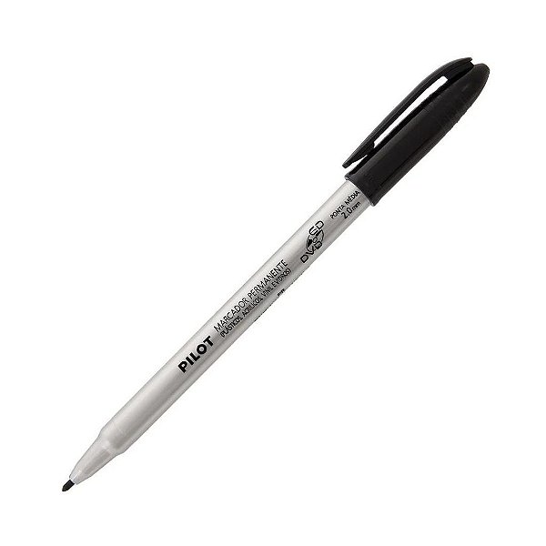 Marcador Permanente 2.0mm Preto para CD/DVD Pilot