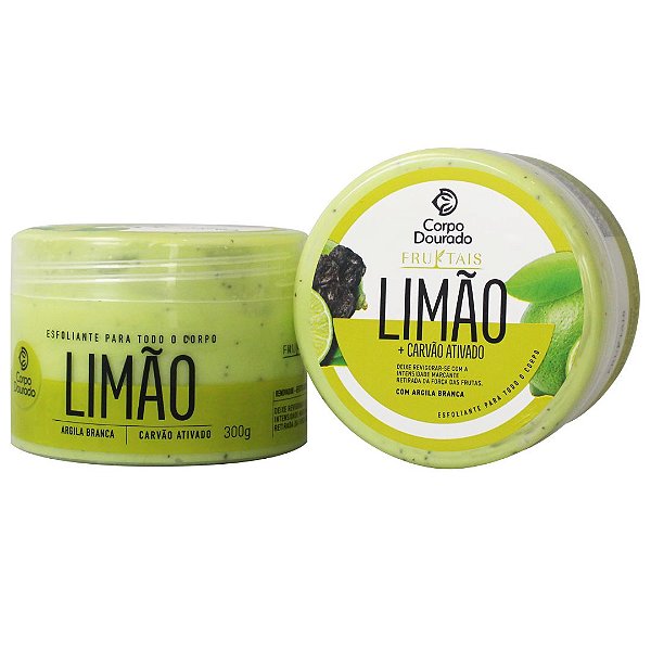 Esfoliante Corpo Dourado Fruktais Limão + Carvão Ativado 300g