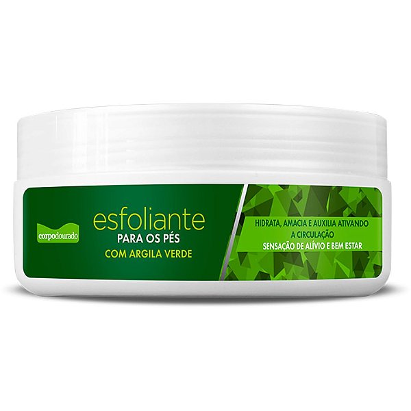 Esfoliante Para Os Pés Com Argila Verde Corpo Dourado 150g