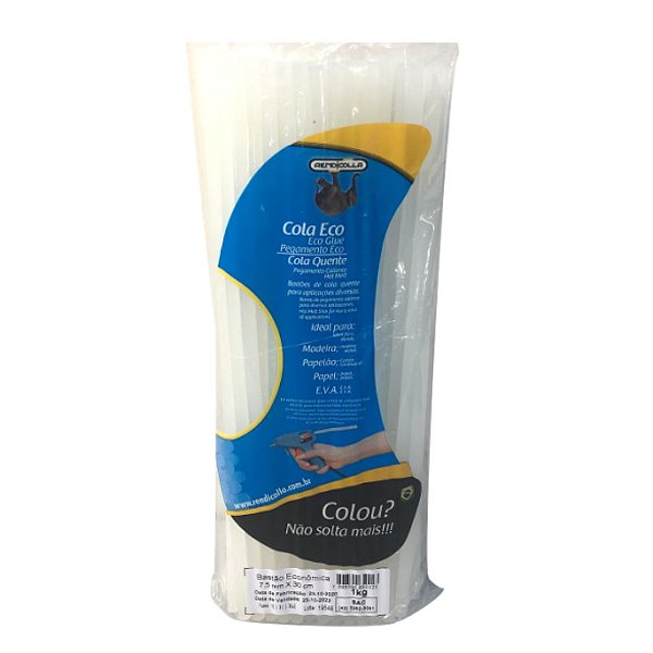 Bastão De Cola Quente Fina 1kg Rendicolla 7,5mm x 30cm