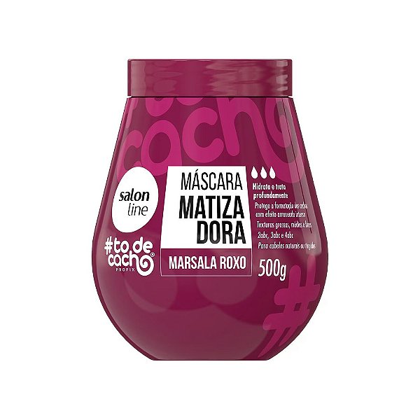 Máscara Matizadora #todecacho Marsala Roxo Salon Line