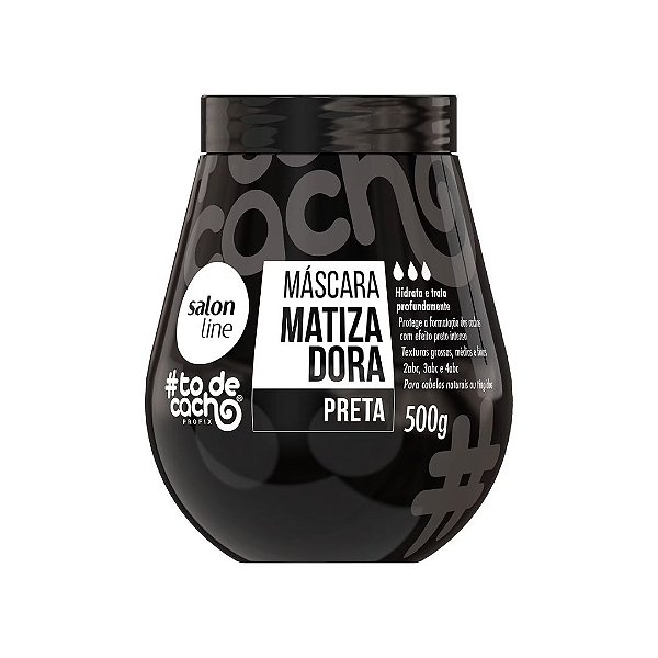 Máscara Matizadora #todecacho Preta Salon Line 500g