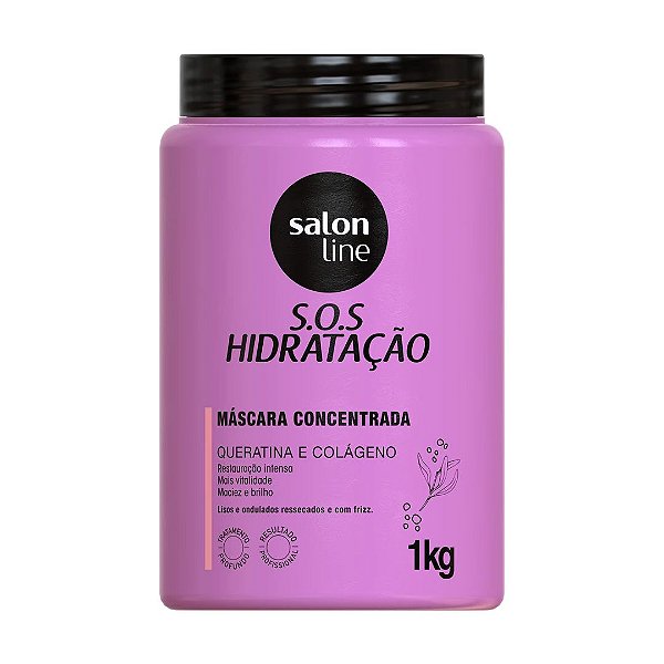 Máscara S.O.S Hidratação Queratina e Colágeno Salon Line 1kg