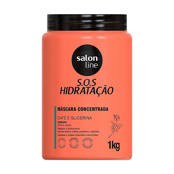 Máscara S.O.S Hidratação Café e Glicerina Salon Line 1kg