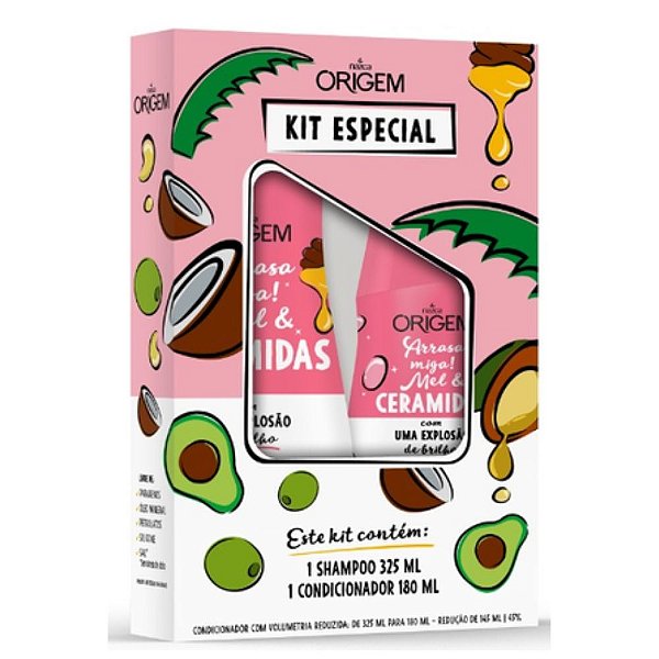 Kit Shampoo 325ml + Condicionador 180ml Nazca Origem Ceramidas