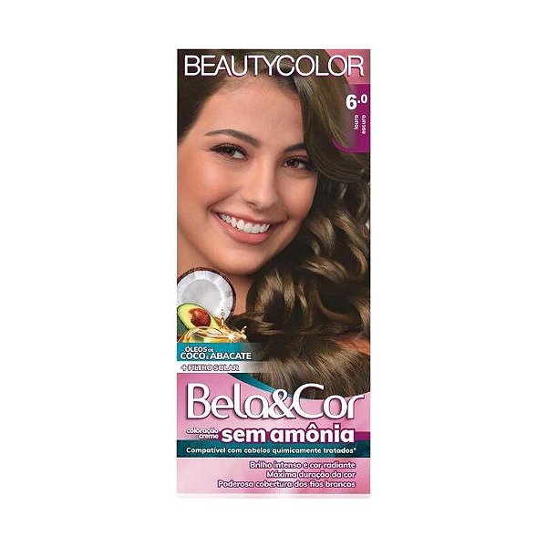 Coloração Sem Amônia Bela&Cor 6.0 Louro Escuro