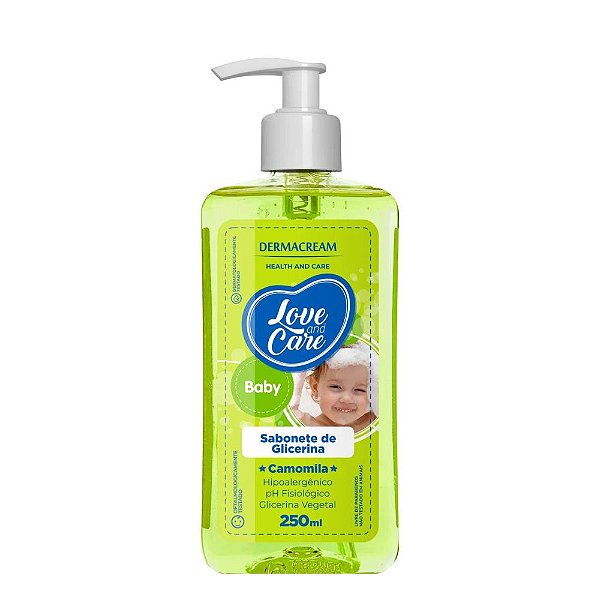 Sabonete de Glicerina Dermacream Love and Care Baby Camomila 250ml