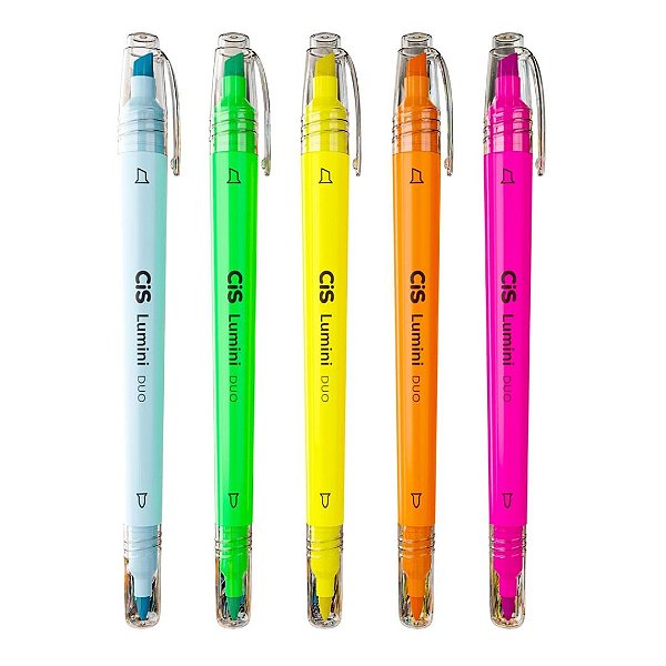 Marca Texto Cis Lumini Duo Ponta Dupla Neon