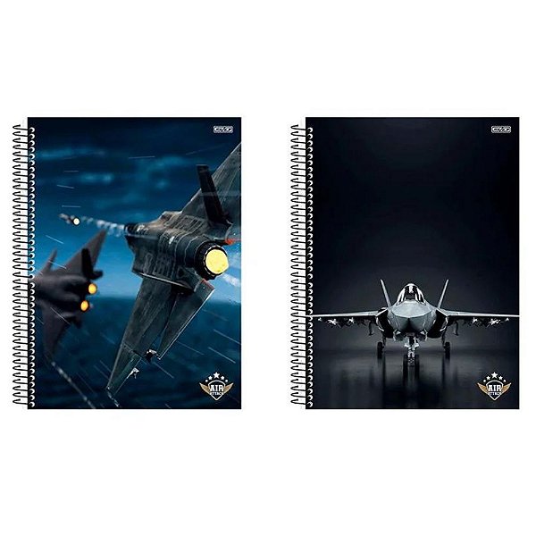 Caderno Universitário Air Attack 240 Folhas 15 Matérias São Domingos Sortidos.
