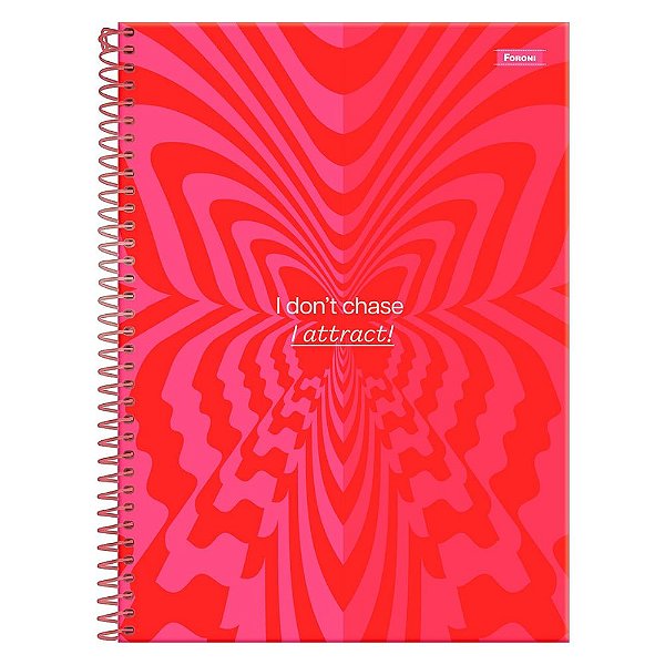 Caderno Universitário Capa Dura Pink Power 10 Matérias Foroni Sortido