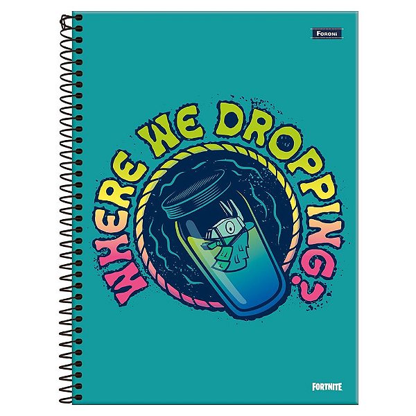 Caderno Universitário Fortnite 15 Matérias 240 Folhas Foroni Sortido