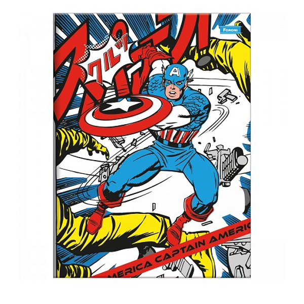 Caderno Brochurão Capa Dura Vingadores Marvel Comics 80 folhas Sortidos